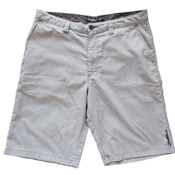 O'Neill Other - O'Neill Shorts Mens 32‎ Grey Glen Plaid Hybrid Walk Casual Flat Front Surf Skate